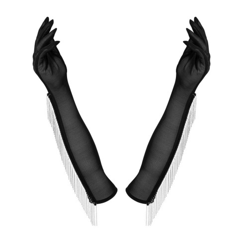 Guanti sexy con cascata di charms Obsessive Milladis gloves