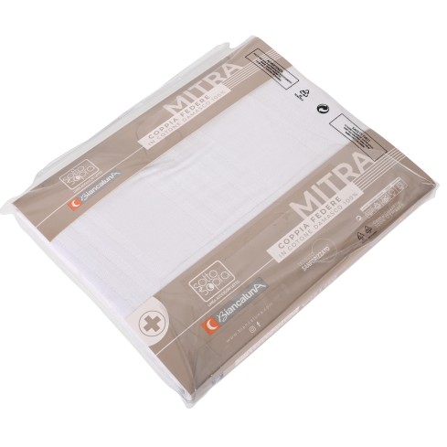 Due Federe in Cotone Damasco 100% Biancaluna Mitra