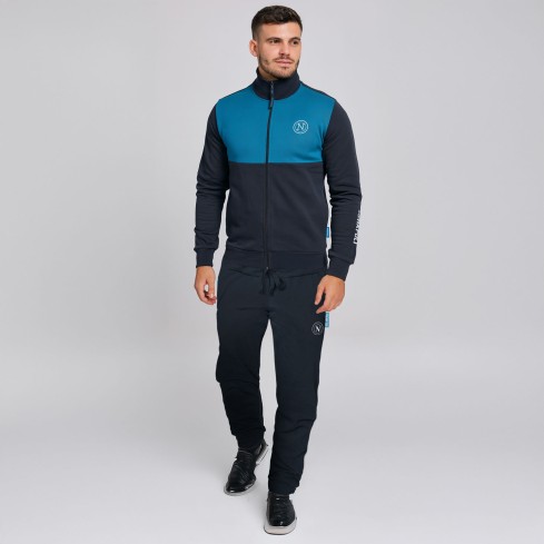 Tuta uomo bambino ufficiale Napoli in caldo cotone Azzurro PIGN 1165