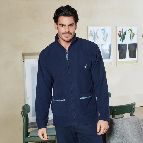 Giacca da camera Navigare 140973 aperta pile blu