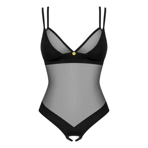 Teddy sexy con cavallo aperto e fascette seno Obsessive Nesari