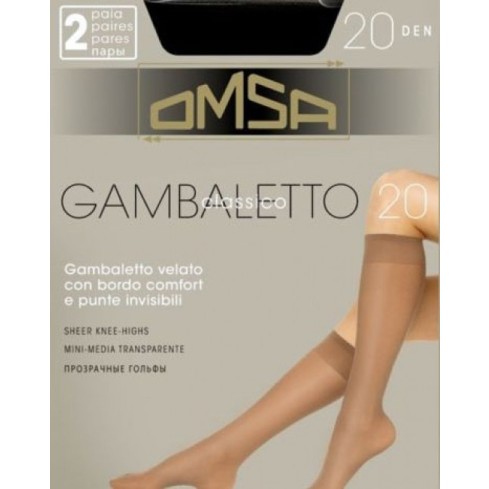 Gambaletto velato Omsa 20 den bordo soft pack