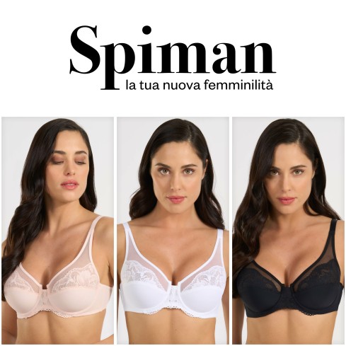 Reggiseno con ferretto Spiman Delia microfibra e pizzo