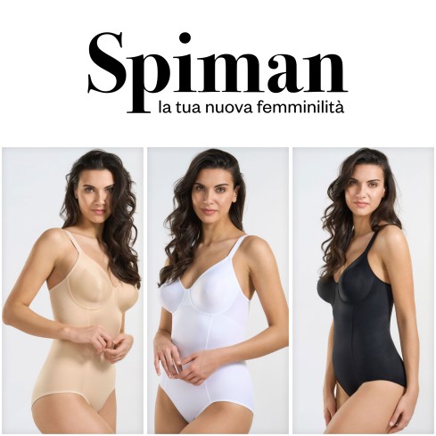 Body modellatore contenitivo Spiman emma senza ferretto coppa C
