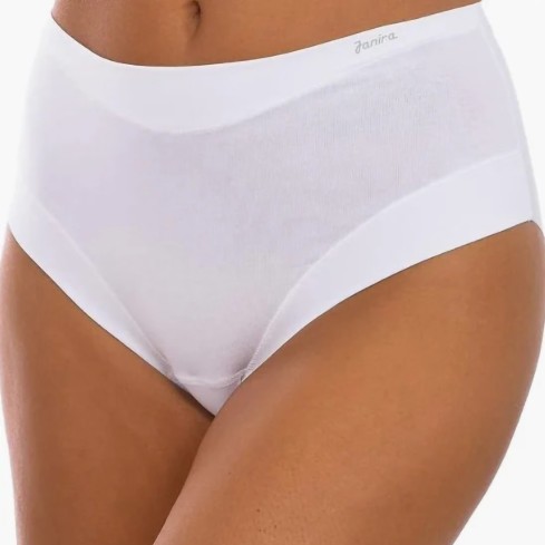 Slip vita alta in cotone con tassello in spugna Janira 1031637 - 2 paia
