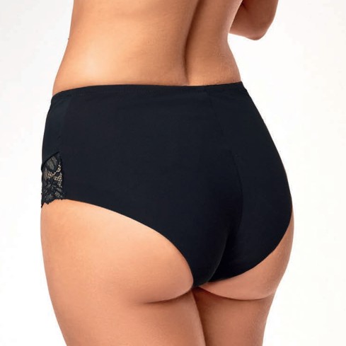 Guainetta modellante con cuciture frontali e dettagli in pizzo Infiore Perla