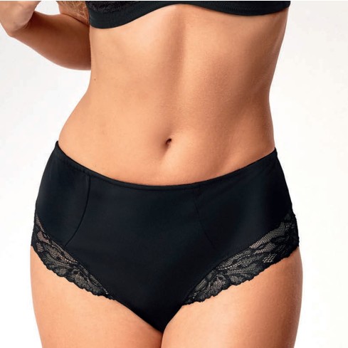 Guainetta modellante con cuciture frontali e dettagli in pizzo Infiore Perla