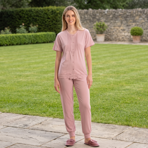 Pigiama donna lungo maniche corte 100% cotone Irge IRL2549