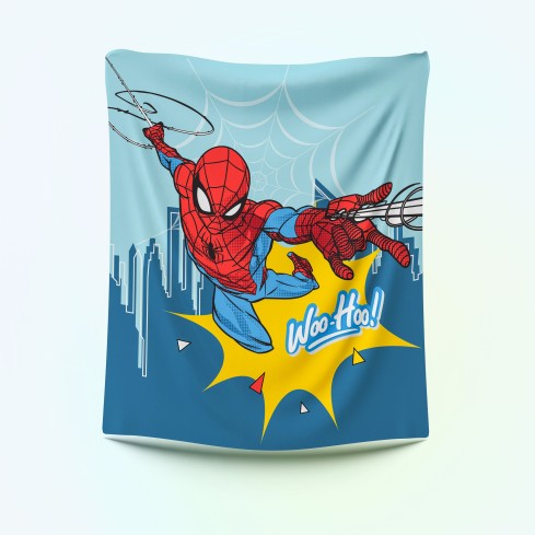 Plaid Marvel stampa Spiderman in coral Disney