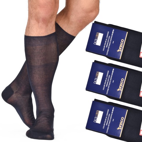 Calze lunghe vero filo di scozia Fatto in Italia Prisco 038 3 paia