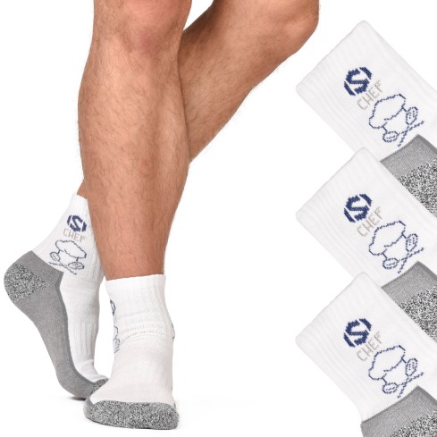 Calze corte da lavoro Chef rinforzate JOB 12 Prisco 3 paia