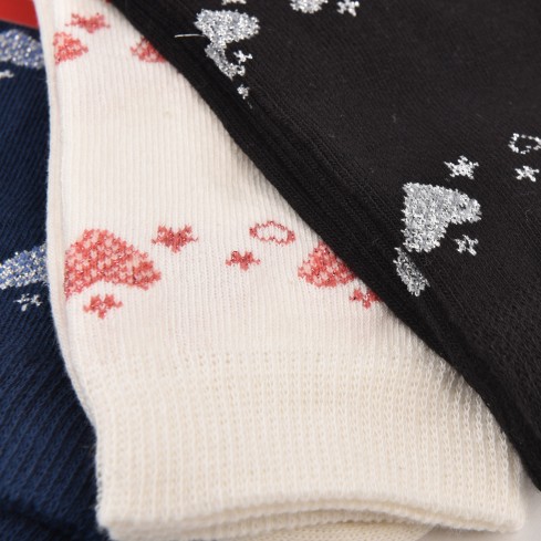 Calze bimba caldo cotone Prisco Jane A cuori 6 paia