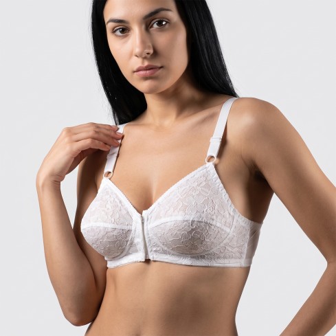 Reggiseno senza ferretto Gios 112 coppa B in pizzo avanti