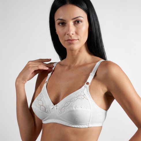 Reggiseno senza ferretto Gios 301 coppa B puro cotone avanti
