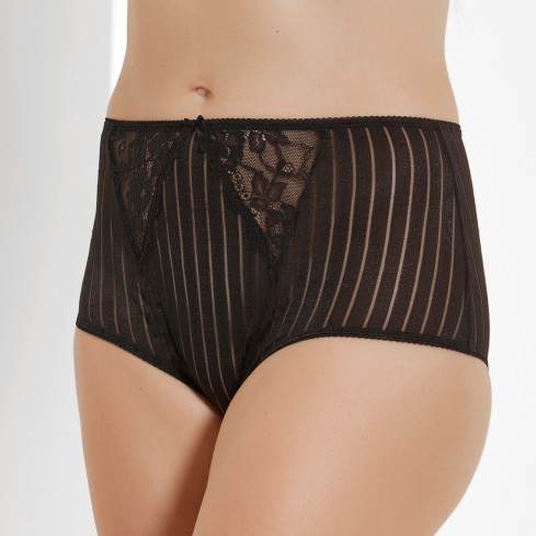 Culotte vita alta righe con pizzo Frames S906