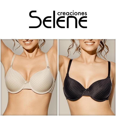 Reggiseno imbottito Selene Greta con ferretto a pois 