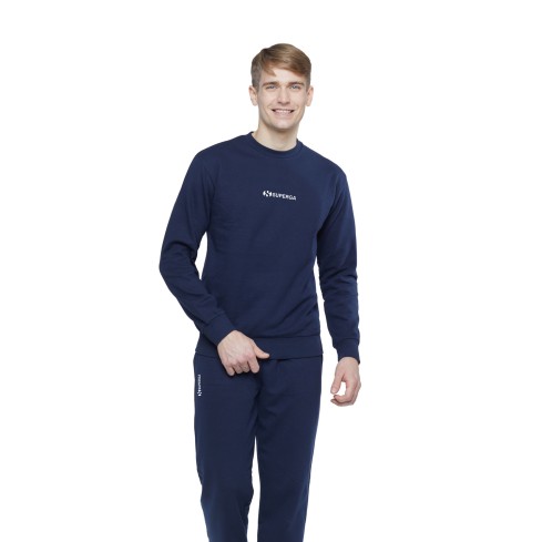 Tuta uomo tinta unita in cotone felpato Superga SMW25696