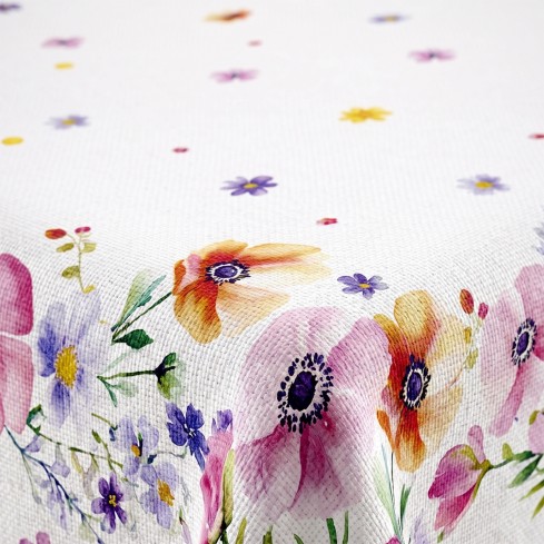 Tovaglia antimacchia con stampa floreale Zambaiti spotty picnic