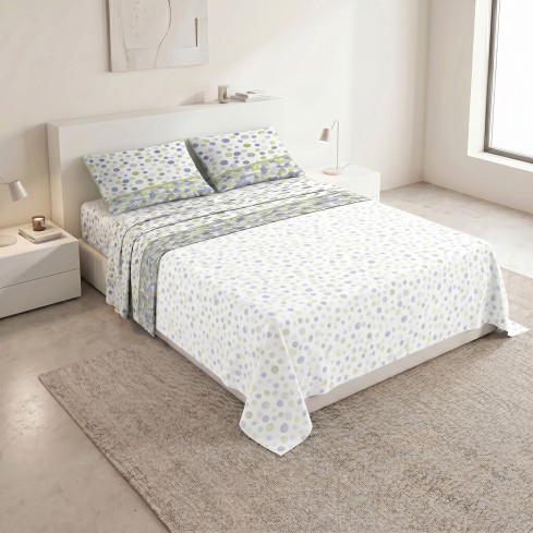 Completo letto grandi pois cotone Zambaiti switch dots