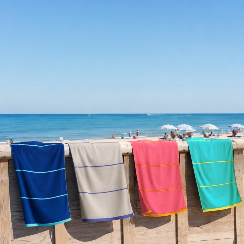 Telo mare in spugna 100% cotone Il Granchio