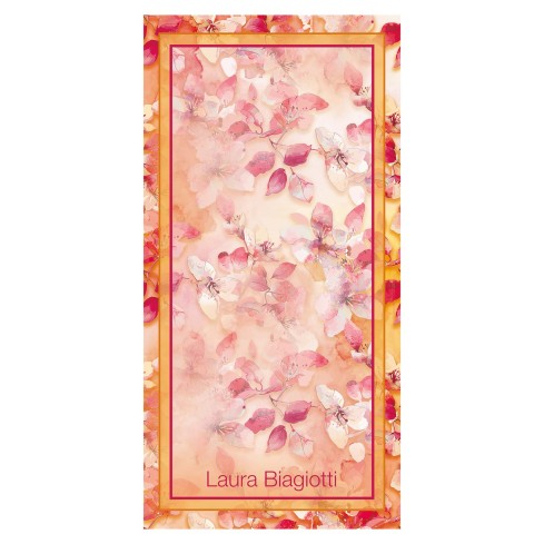 Telo mare con fiori di pesco stilizzati  Laura Biagiotti travel floria C