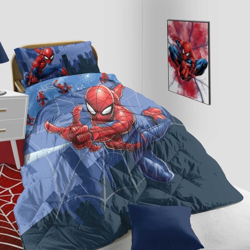 Trapunta invernale in microfibra Spiderman Marvel