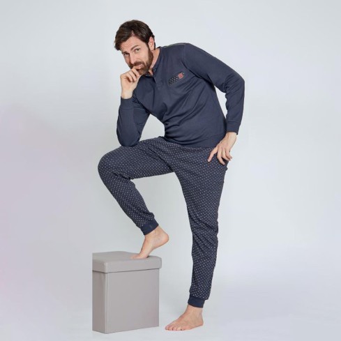 Pigiama uomo in caldo cotone Nazareno Gabrielli U7004