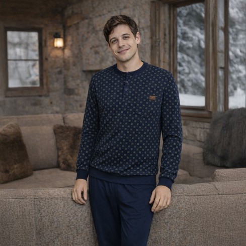 Pigiama uomo caldo cotone Nazareno Gabrielli U7012