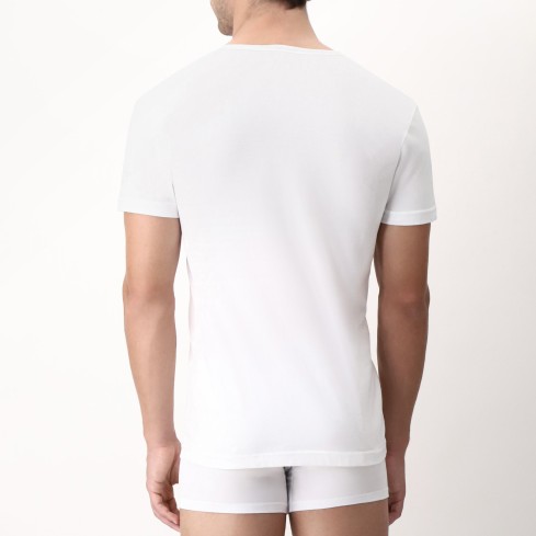 Maglia uomo Cagi 5326 mezza manica scollo profondo a V in cotone