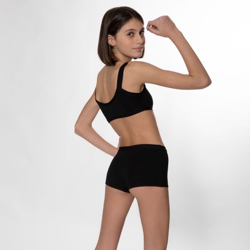 Slip boxerino da bambina cotone elasticizzato Alvada 2 Pz