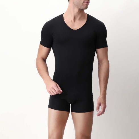 Maglia uomo Perofil VPRT00015 a punta mezza manica in cotone modal