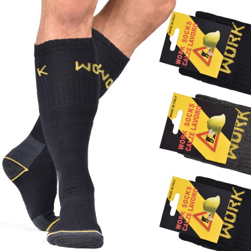 Calze lavoro corte lunghe Work Socks 6 paia
