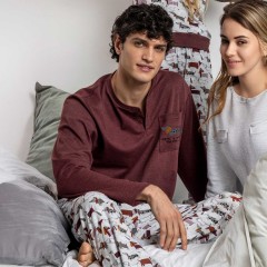 Pigiama uomo con bassotti interlock Admas 63798