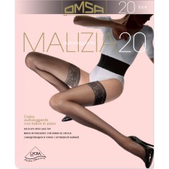 Calze autoreggenti Omsa malizia velati 20 denari balza pizzo