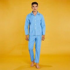 Pigiama maglia aperta Uomo 100% cotone Popeline Nazareno Gabrielli 0101/0111