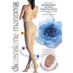 Collant compressione graduata riposante Cabifi Manon 140 den punta aperta