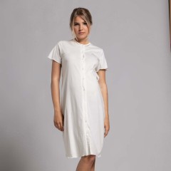 Camicia da notte premaman aperta cotone Biancaluna 26D21305