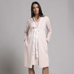Vestaglia donna premaman in cotone leggero Biancaluna 26D21317