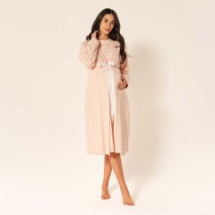 Vestaglia premaman interlock e pizzo Biancaluna Kissimo 20308