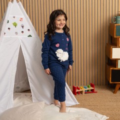 Pigiama bimba caldo cotone pecorella Biancaluna 25D90407