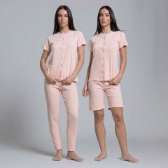 Pigiama donna tris in cotone Biancaluna 26D21758