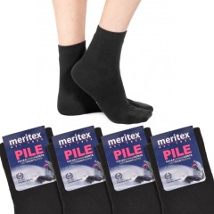 Calze corte Pile Meritex 317 nere donna 4 paia