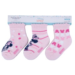Calzini neonata Disney 4220 Minnie 3 pz. rosa