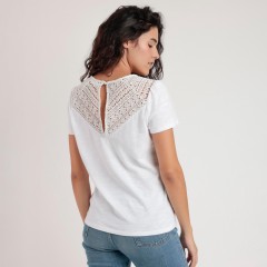 Maglia Donna 100% Cotone ricamo sul retro Admas 43629