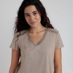 Maglia con scollo uncinetto a v Admas 43630