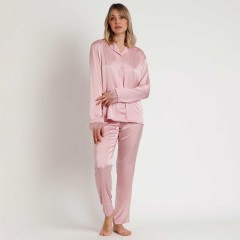 Pigiama donna elegante in raso con piume Admas 62550
