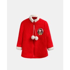 Giacca bimba Santoro Gorjuss 67045 pile sherpa rosso