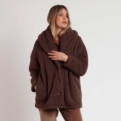 Giacca da camera sherpa Teddy scollo a scialle Admas 67137