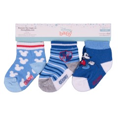 Calzini neonato Disney 7028 topolino 3 paia cielo
