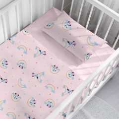 Completo lettino 100% cotone minnie Disney 